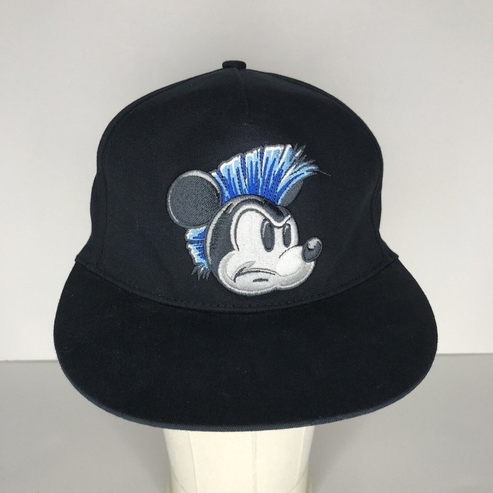 Disney Parks Youth Kids Mickey Mouse Mohawk Black Fitted Baseball Cap Hat